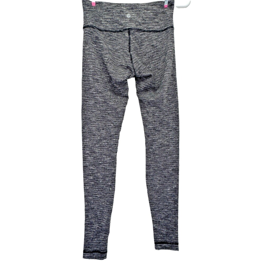 Lululemon Wunder Under Athletic Leggings Size 6 Gray/Black High-rise 28" Inseam